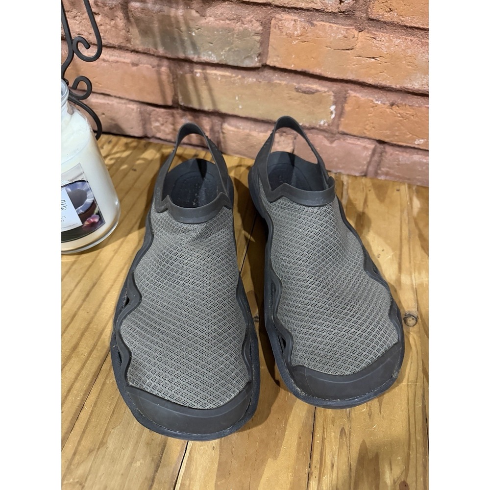 Crocs Men's Size 9 Swiftwater‎ Wave Sandals Brown Mesh Slip On Water Shoes Lake